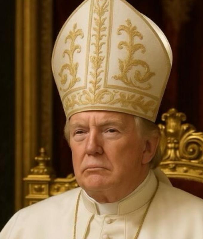 Trump posts image of him as the pope ahead of Vatican conclave